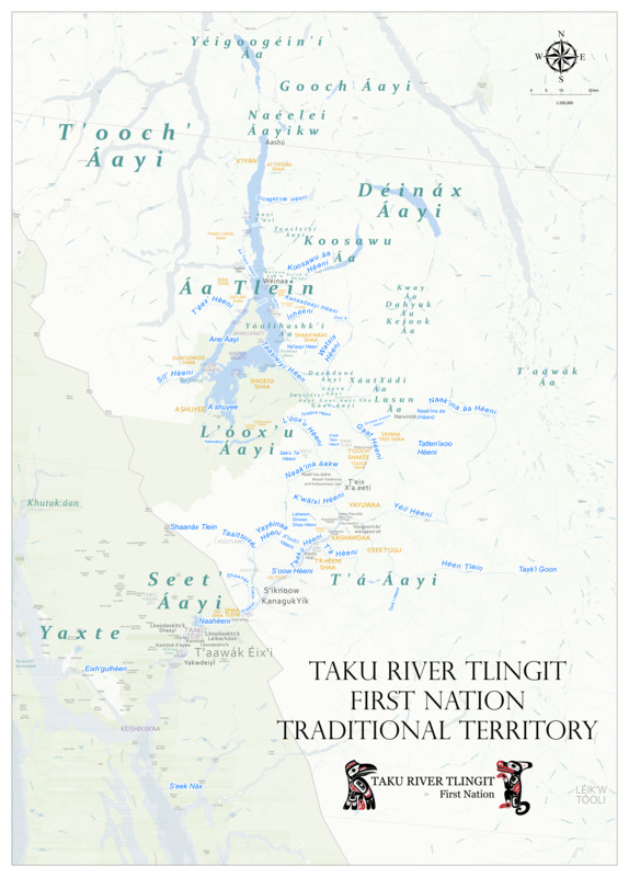 Map of TRTFN traditional territory, with placenames